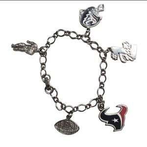 Texans Football Charm Bracelet